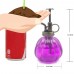 THY COLLECTIBLES Flower Water Spray Bottle Can Pot Plant Mister | Vintage Pumpkin Style Decorative Glass Plant Atomizer Watering Can Pot with Pump for Terrariums Flowers Potted Plants (Red)   